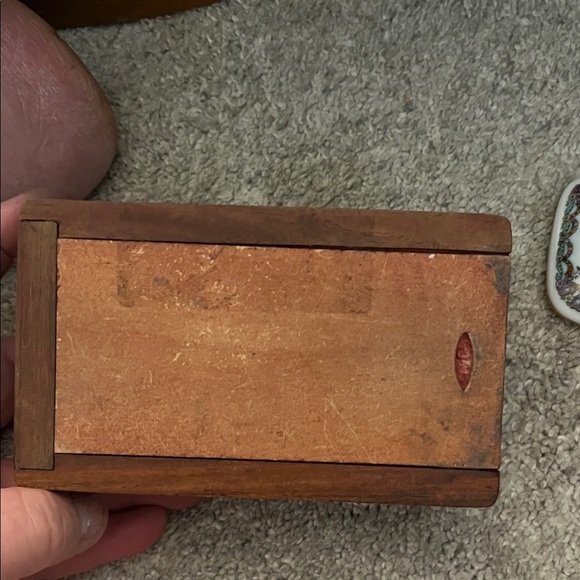 Floral Carved Wood Box - Picture 3 of 4